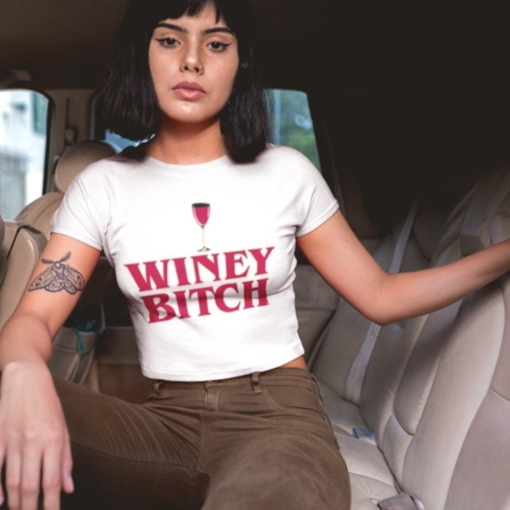 WINEY BITCH 🥂 tee - Picture 1 of 2